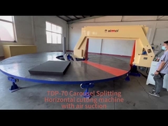 गोल कार्य तालिका रोटरी काटने क्षैतिज सीएनसी फोम काटने की मशीन स्लिटर डिजिटल नियंत्रण