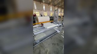 पीयू बेलनाकार फोम रोल के लिए टीडीपीए-2300 सीएनसी फोम छीलने की मशीन 1-30 मिमी मोटाई 0-130 मीटर/मिनट