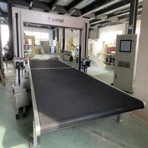 डबल वाइब्रेटिंग फोम प्रोफ़ाइल काटने की मशीन चाकू क्षैतिज फोम काटने की मशीन